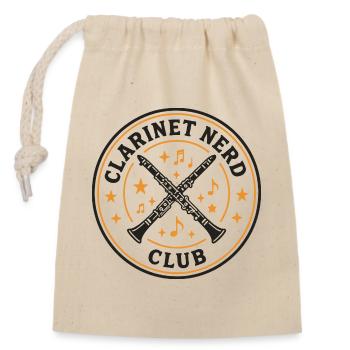 Club des nerds de clarinettes | Humour musicien - Sac cadeau en coton avec cordon (14 x 20 cm) - nature - Devant