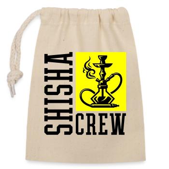 Shisha Crew - Verschließbarer Geschenkbeutel aus Baumwolle (14x20cm) - Natur - Vorne