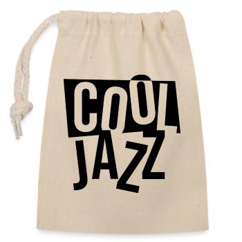 Conception du logo de la musique Cool Jazz - Sac cadeau en coton avec cordon (14 x 20 cm) - nature - Devant