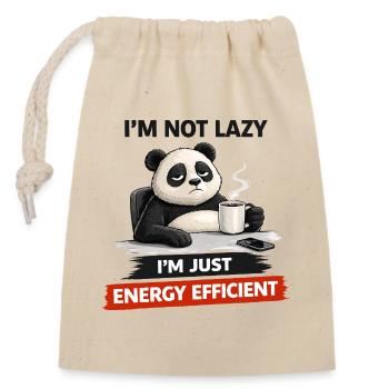 Panda Brew Économe en énergie - Sac cadeau en coton avec cordon (14 x 20 cm) - nature - Devant