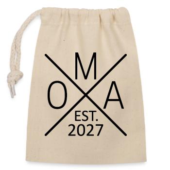 Grandma 2027 Grandma since 2027 Grandma 2027 - Closable cotton gift bag (14x20cm) - nature - Front