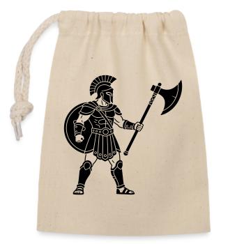 Soldier Greece - Closable cotton gift bag (14x20cm) - nature - Front