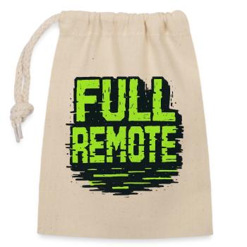Full Remote : La Science du Distanciel Absolu - Sac cadeau en coton avec cordon (14 x 20 cm) - nature - Devant