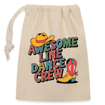 Cowboy Line Dance Crew - Verschließbarer Geschenkbeutel aus Baumwolle (14x20cm) - Natur - Vorne