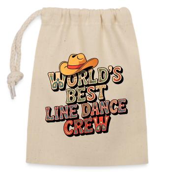 Weltbeste Line-Dance-Crew - Verschließbarer Geschenkbeutel aus Baumwolle (14x20cm) - Natur - Vorne