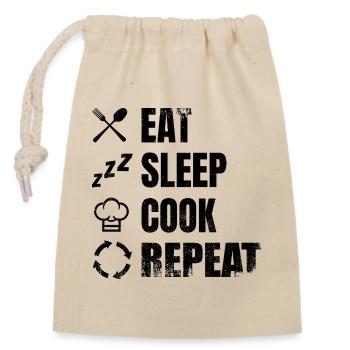 Plan de cuisson - Sac cadeau en coton avec cordon (14 x 20 cm) - nature - Devant