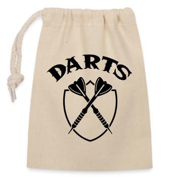 darts - Verschließbarer Geschenkbeutel aus Baumwolle (14x20cm) - Natur - Vorne