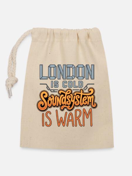 Soundsystem Dub London - Verschließbarer Geschenkbeutel aus Baumwolle (14x20cm) - Natur