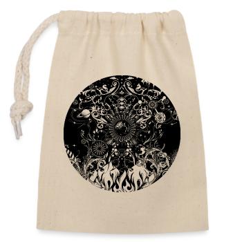 Les quatre éléments - Sac cadeau en coton avec cordon (14 x 20 cm) - nature - Devant