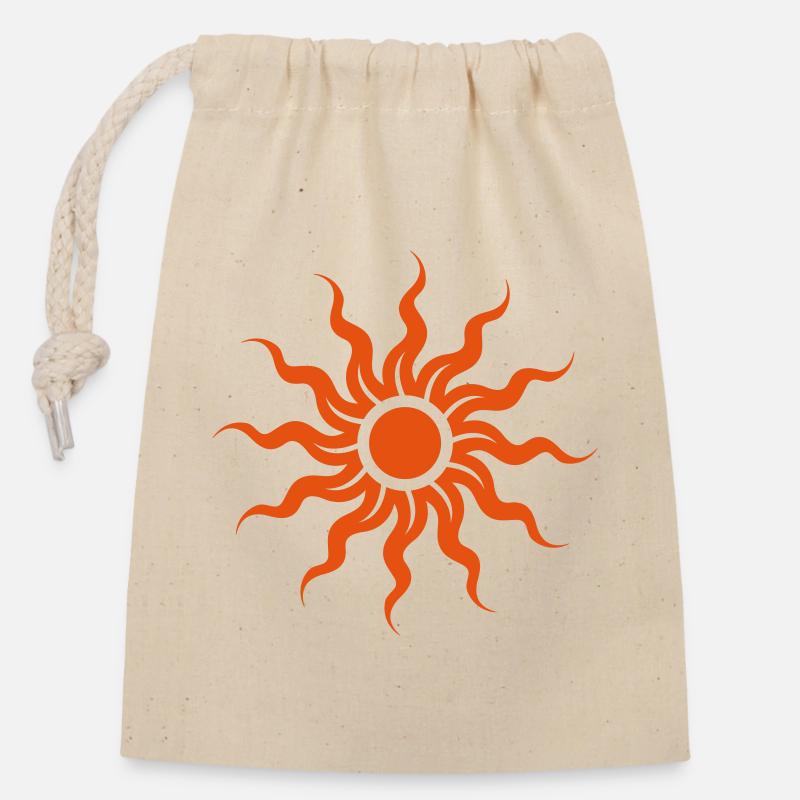 The Sun - Verschließbarer Geschenkbeutel aus Baumwolle (14x20cm) - Natur
