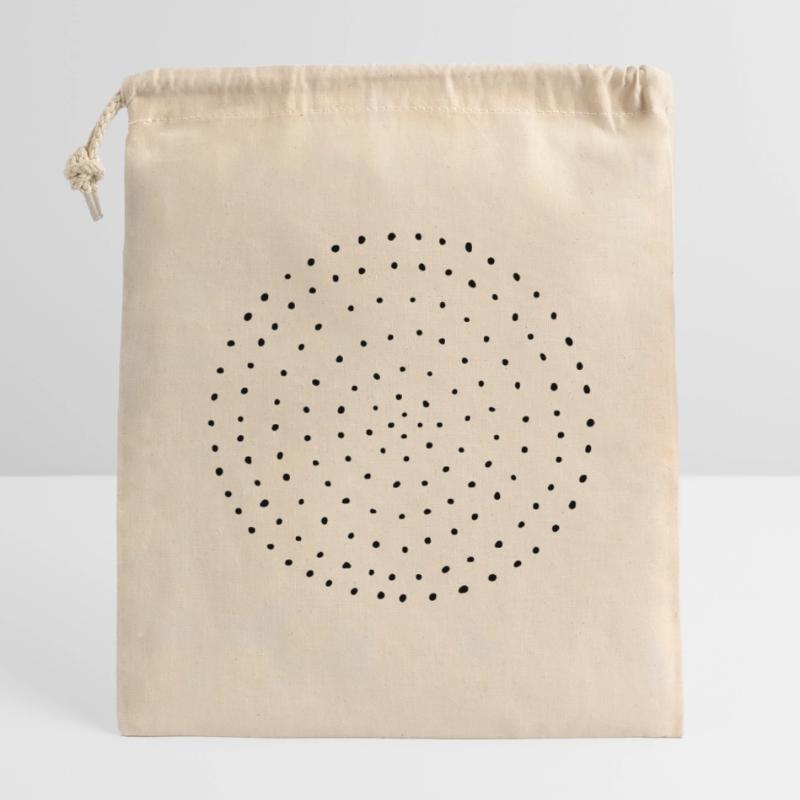 Dotted dots circle dots pattern gift Closable cotton gift bag (14x20cm)