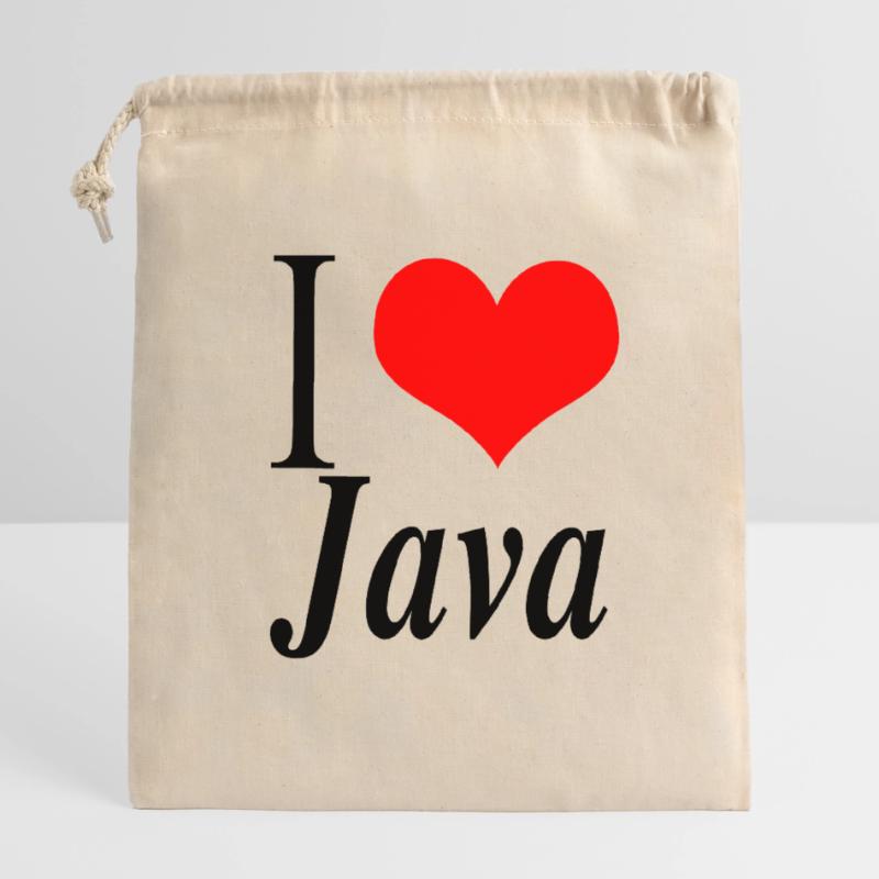 Ich liebe Java Verschließbarer Geschenkbeutel aus Baumwolle (14x20cm)