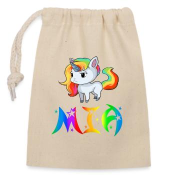 Licorne Mia - Sac cadeau en coton avec cordon (14 x 20 cm) - nature - Devant
