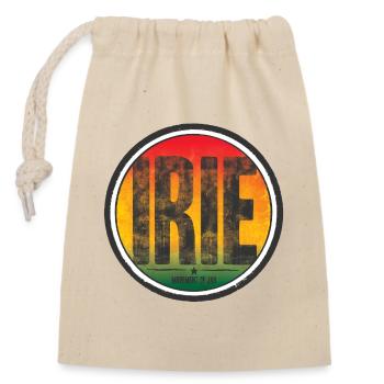 irie - movement of jah - Sac cadeau en coton avec cordon (14 x 20 cm) - nature - Devant