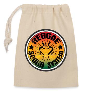Reggae Soundsystem - Closable cotton gift bag (14x20cm) - nature - Front