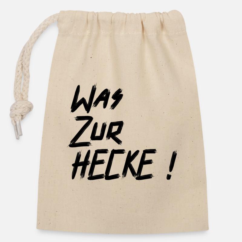 Was zur Hecke - Verschließbarer Geschenkbeutel aus Baumwolle (14x20cm) - Natur