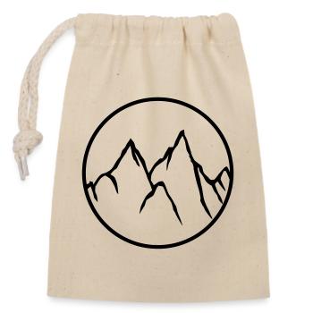 cercle autour de grimpeur escalade montagnes haute sport h - Sac cadeau en coton avec cordon (14 x 20 cm) - nature - Devant