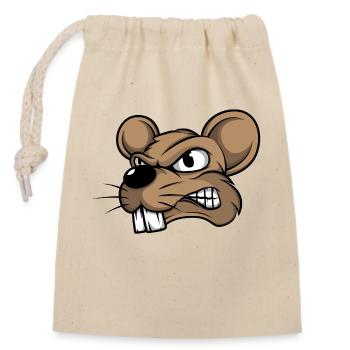 Mouse mice mousi little mice rat rodent pet - Closable cotton gift bag (14x20cm) - nature - Front