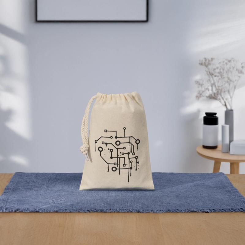 goutte micro graffiti spray fil data data Sac cadeau en coton avec cordon (14 x 20 cm)