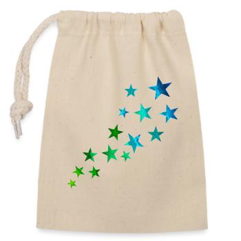 Shooting star - Closable cotton gift bag (14x20cm) - nature - Front