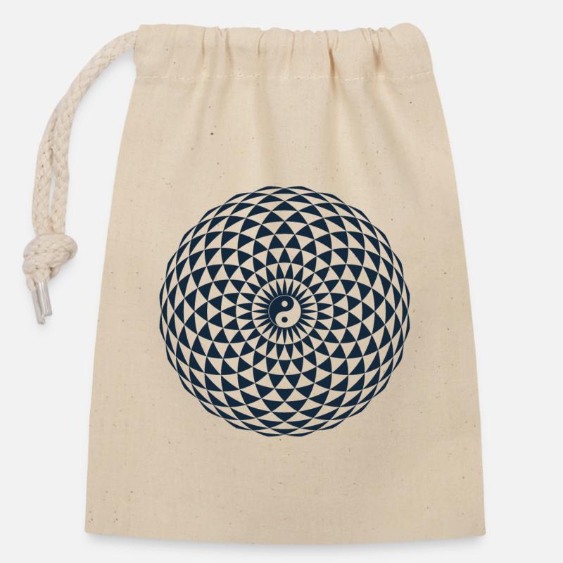 Torus, Heilige Geometrie - Verschließbarer Geschenkbeutel aus Baumwolle (14x20cm) - Natur