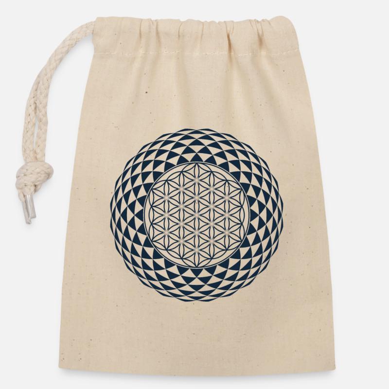 Torus, Sacred Geometry - Closable cotton gift bag (14x20cm) - nature