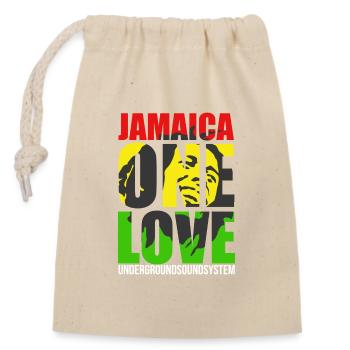 Jamaica One Love Underground - Sac cadeau en coton avec cordon (14 x 20 cm) - nature - Devant