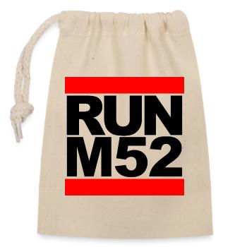 RUN M52 - Sac cadeau en coton avec cordon (14 x 20 cm) - nature - Devant