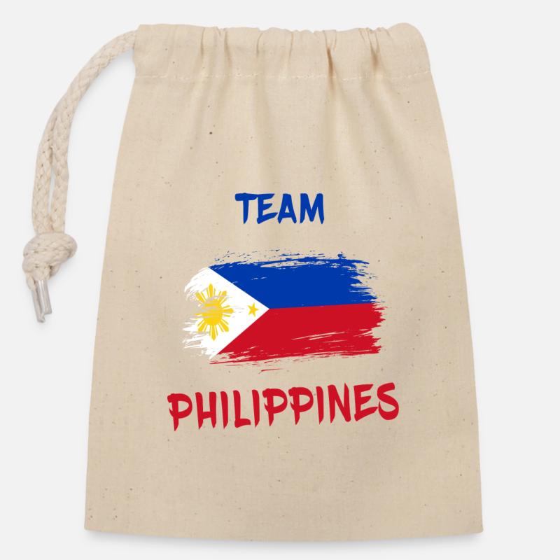 Team Philippines / Manila - Closable cotton gift bag (14x20cm) - nature