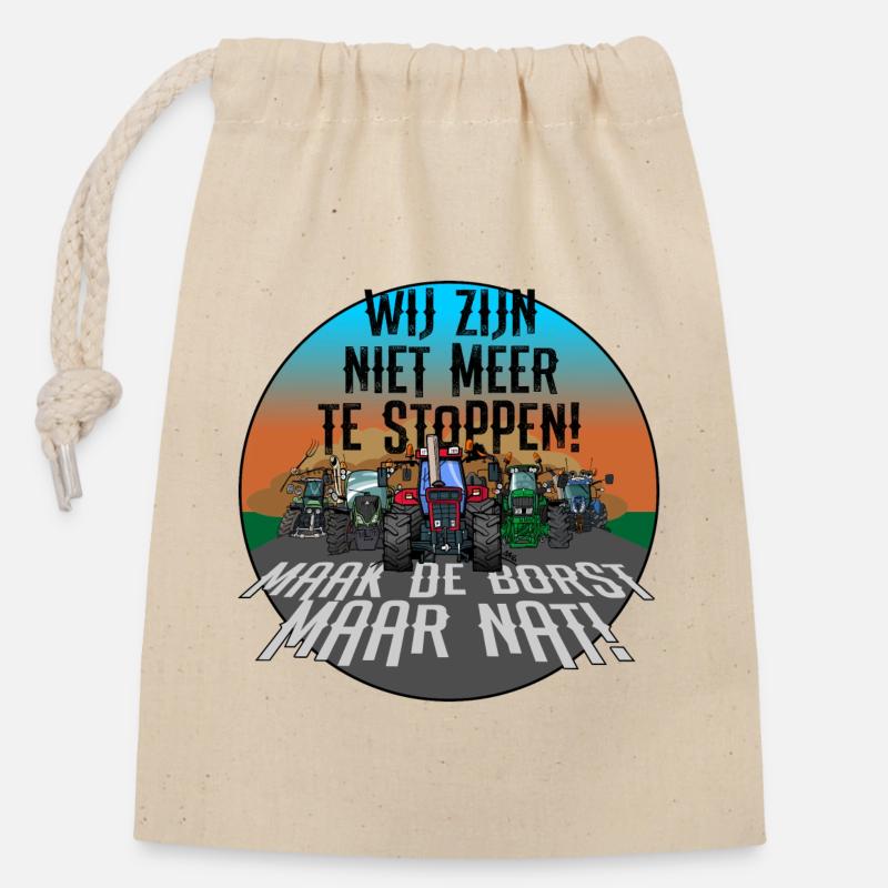 Nous sommes imparables - Sac cadeau en coton avec cordon (14 x 20 cm) - nature