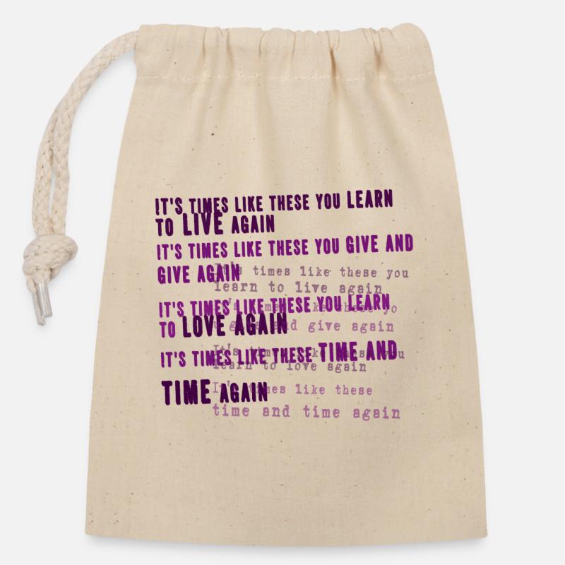 Foo Fighters lyrique - Sac cadeau en coton avec cordon (14 x 20 cm) - nature