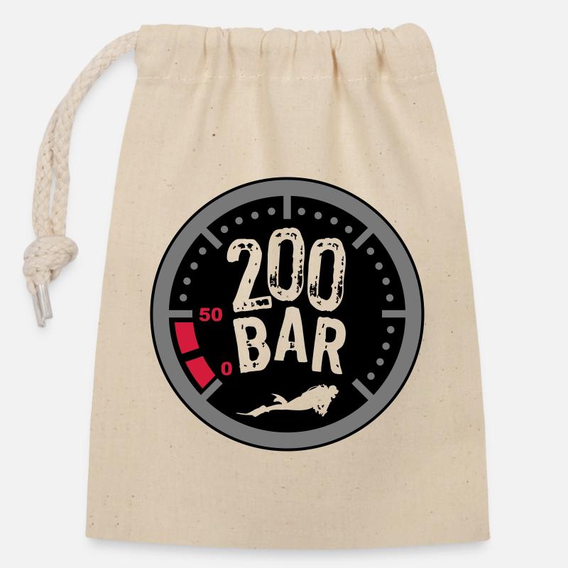 200bar - Closable cotton gift bag (14x20cm) - nature