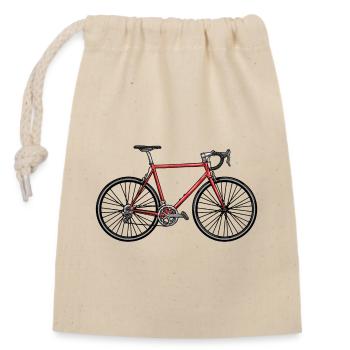 Schnelles Rennrad  - Verschließbarer Geschenkbeutel aus Baumwolle (14x20cm) - Natur - Vorne