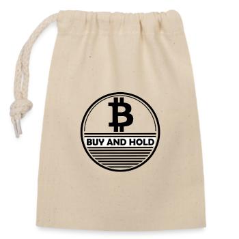 Bitcoin - Verschließbarer Geschenkbeutel aus Baumwolle (14x20cm) - Natur - Vorne