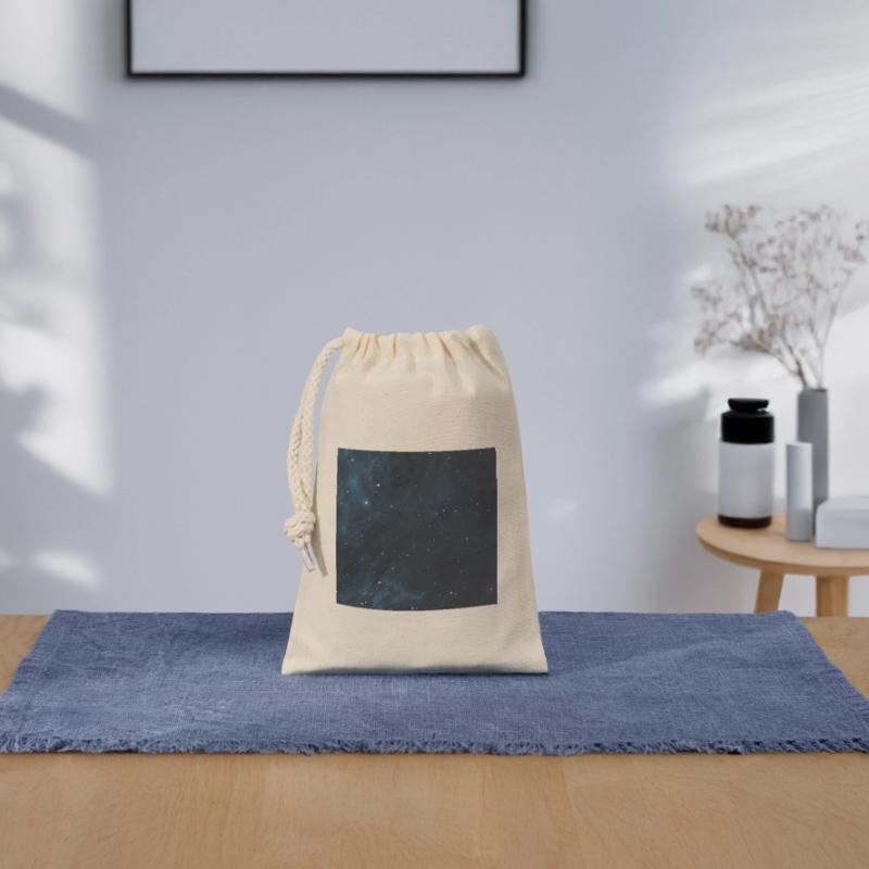Starry sky pattern Closable cotton gift bag (14x20cm)