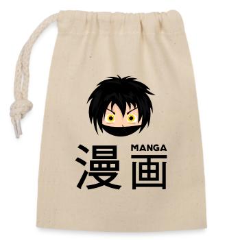 Manga Girl Anime Hentai Ecchi Waifu Japan China - Closable cotton gift bag (14x20cm) - nature - Front