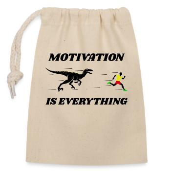 Motivation Sport Course Course Jogging Marathon - Sac cadeau en coton avec cordon (14 x 20 cm) - nature - Devant