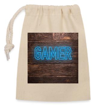 Gamer - Closable cotton gift bag (14x20cm) - nature - Front