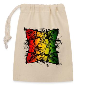 Abstraction de la feuille rasta avec dégradé - Sac cadeau en coton avec cordon (14 x 20 cm) - nature - Devant