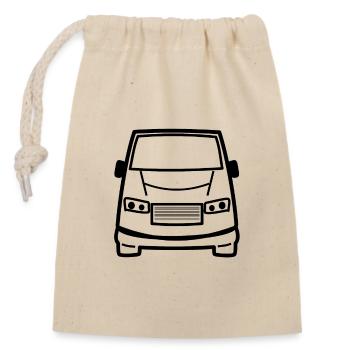 Transporteur Van - Sac cadeau en coton avec cordon (14 x 20 cm) - nature - Devant
