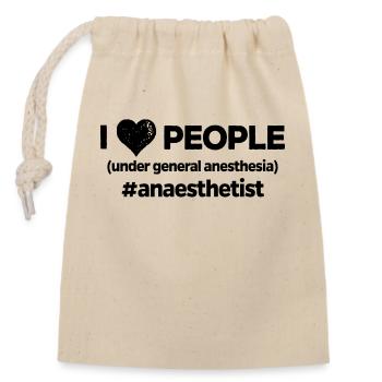 Anesthesia general anesthesia anesthetic surgery - Closable cotton gift bag (14x20cm) - nature - Front