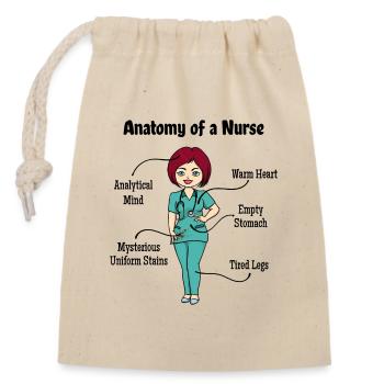 Nurse carer social worker - Closable cotton gift bag (14x20cm) - nature - Front