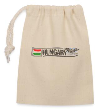 Ungarn Landmark Travel Souvenir Ungarische Flagge - Verschließbarer Geschenkbeutel aus Baumwolle (14x20cm) - Natur - Vorne