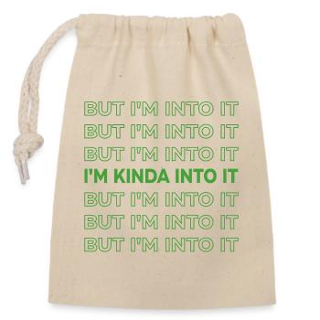H Styles Kiwi Lyrics But I'm Into It (grün) - Verschließbarer Geschenkbeutel aus Baumwolle (14x20cm) - Natur - Vorne