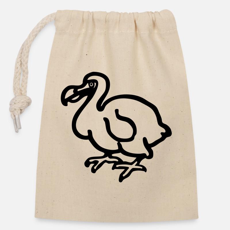 Dodo - Verschließbarer Geschenkbeutel aus Baumwolle (14x20cm) - Natur