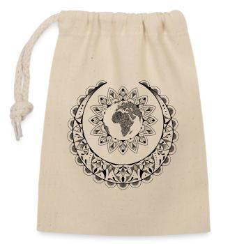 Planet Earth Mandala Sun and Moon Mandala - Closable cotton gift bag (14x20cm) - nature - Front