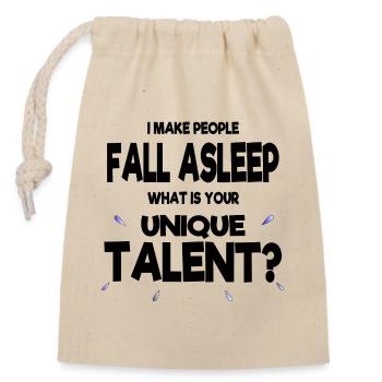 Anesthesia anesthesiologist superpowers gift funny - Closable cotton gift bag (14x20cm) - nature - Front