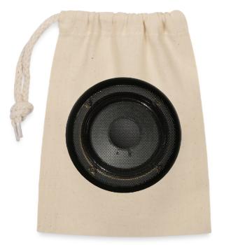 Lautsprecherbox Speaker - Verschließbarer Geschenkbeutel aus Baumwolle (14x20cm) - Natur - Vorne