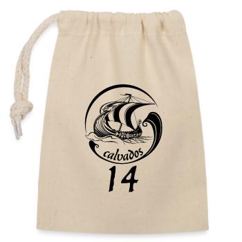 Calvados - Sac cadeau en coton avec cordon (14 x 20 cm) - nature - Devant