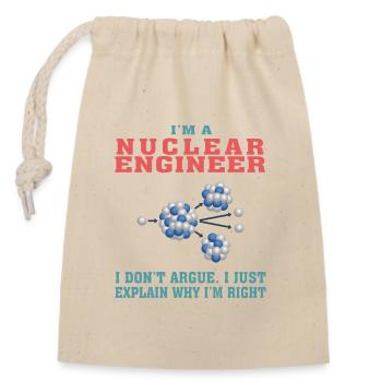 Drôle de citation d’ingénierie nucléaire pour le moteur nucléaire - Sac cadeau en coton avec cordon (14 x 20 cm) - nature - Devant